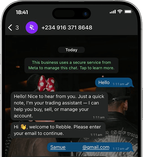 AI WhatsApp Trading Mockup